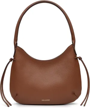molshine Pebble Leather Crescent Handbag, Hobo Shoulder Bag, Armpit Bag,Party Clutch Purse for Women Lady Model DLK0018