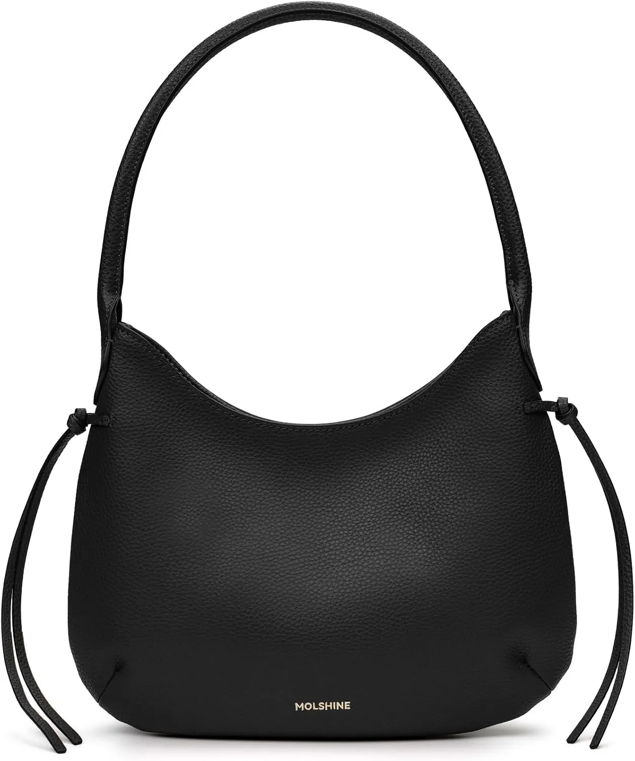 molshine Pebble Leather Crescent Handbag, Hobo Shoulder Bag, Armpit Bag,Party Clutch Purse for Women Lady Model DLK0018