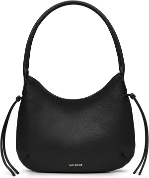 molshine Pebble Leather Crescent Handbag, Hobo Shoulder Bag, Armpit Bag,Party Clutch Purse for Women Lady Model DLK0018