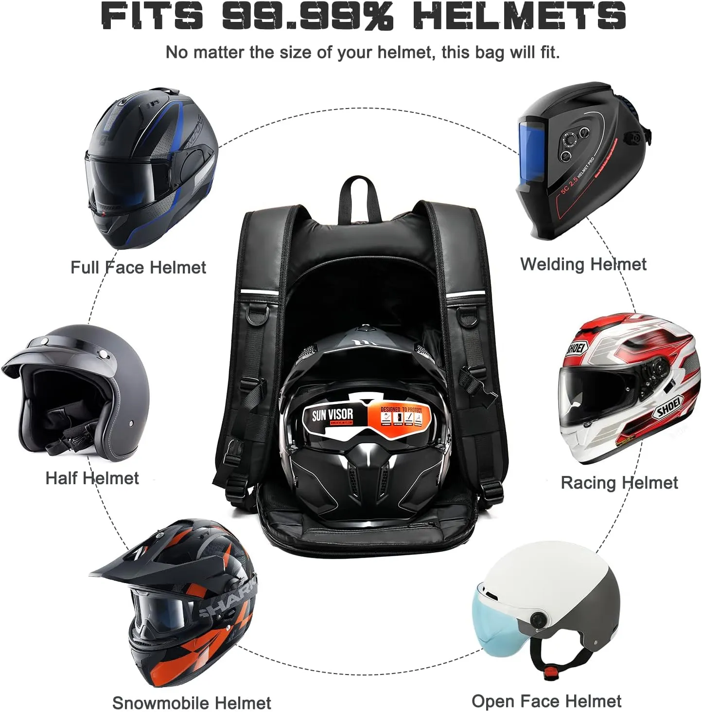 Motorcycle Backpack,Waterproof Helmet Backpack for Men,Motorcycle Accessories,Travel Backpack