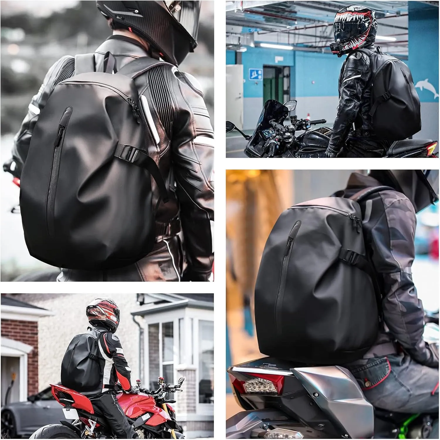 Motorcycle Backpack,Waterproof Helmet Backpack for Men,Motorcycle Accessories,Travel Backpack