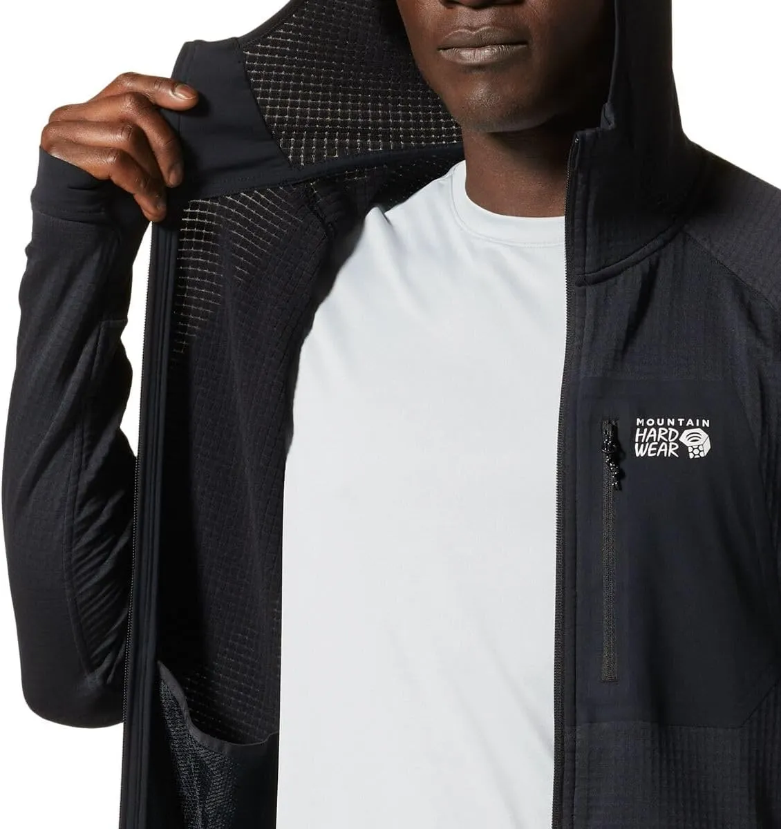 Mountain Hardwear Men's Polartec Power Grid Full Zip Hoody