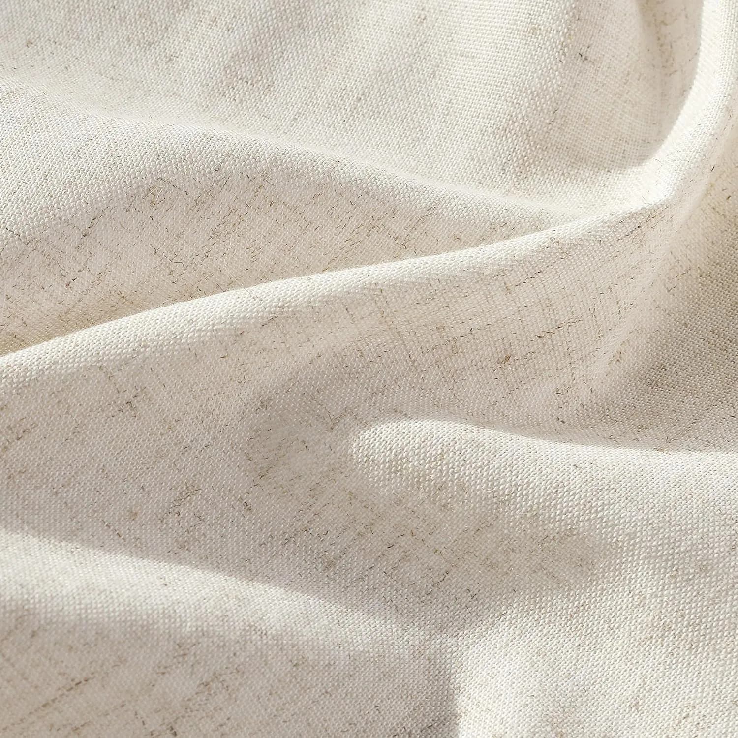 Natural Pinch Pleat Linen Curtains 94 Inch Length 2 Panels Set for Bedroom Dining Room Semi Sheer Linen Boho Farmhouse Neutral Window Curtains 94 Inches Long for Living Room Nursery 50x94