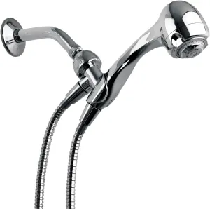Niagara Conservation N2942CH Earth Spa 3-Spray with 1.25 GPM 2.7-in. Wall Mount Handheld Shower Head in Chrome, 1-Pack | Bathroom Shower Head Sprayer with Pressure Compensation Technology