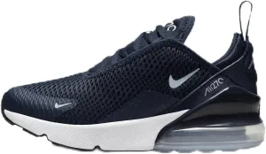 Nike Air Max 270 Little Kids' Shoe (AO2372-407, Obsidian/White/White/Cobalt Bliss) Size 1