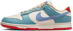 Nike Dunk Low Premium Shoes (HJ9112-110, Pale Ivory/Denim Turquoise/Light Crimson) Size 11