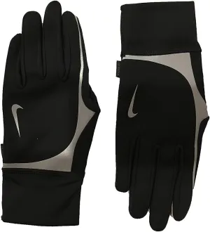 Nike Men`S Element Shield Tech Run Gloves (Black (NRG84020-82803) / Reflective Silver, X-Large)