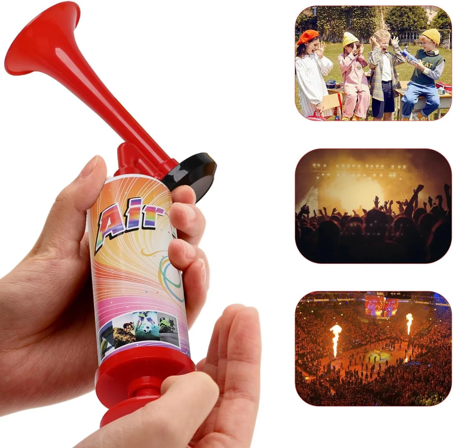 Noise Makers Prank Kit, Set of 2 Mini Air Horns, Loud Sound Non-Toxic Party Horns, Fun Birthday Party Favors and Goodie Bag Fillers(Mini handheld air horn 10pcs)