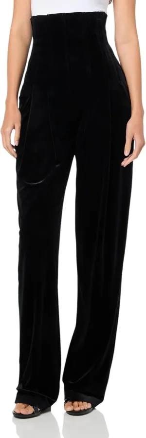 Norma Kamali Women's High Waist Tailored Pleat Pant
