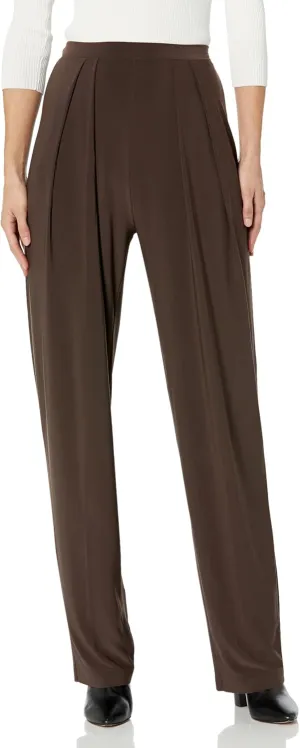Norma Kamali Women's Tapered Pleated Trouser