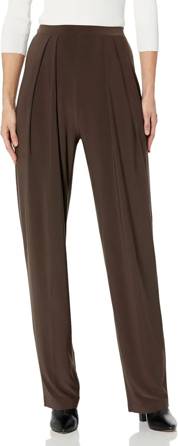 Norma Kamali Women's Tapered Pleated Trouser