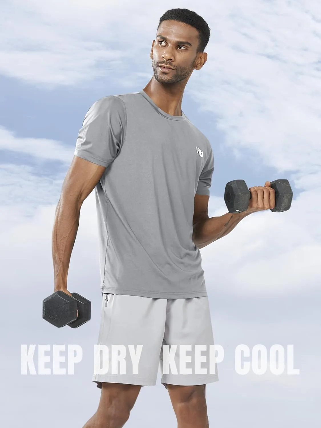 NORTHYAD Men's Athletic Shirts Workout Running Short Sleeve T-Shirt Quick Dry Lightweight Gym Tee Tops