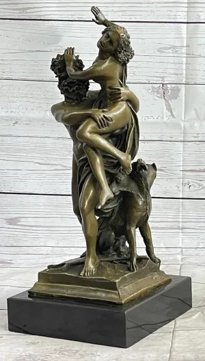 Nude Solid Genuine Bronze Antique Style Cerberus Dabin Woman Sculpture Figurine Gift Home Deal by Finery Bronze
