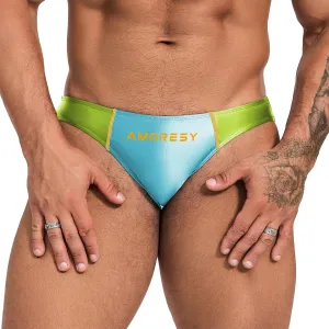 Oceanus Range of Spandex Color-Blocked Ultra-Low-Rise Swim Briefs(522)