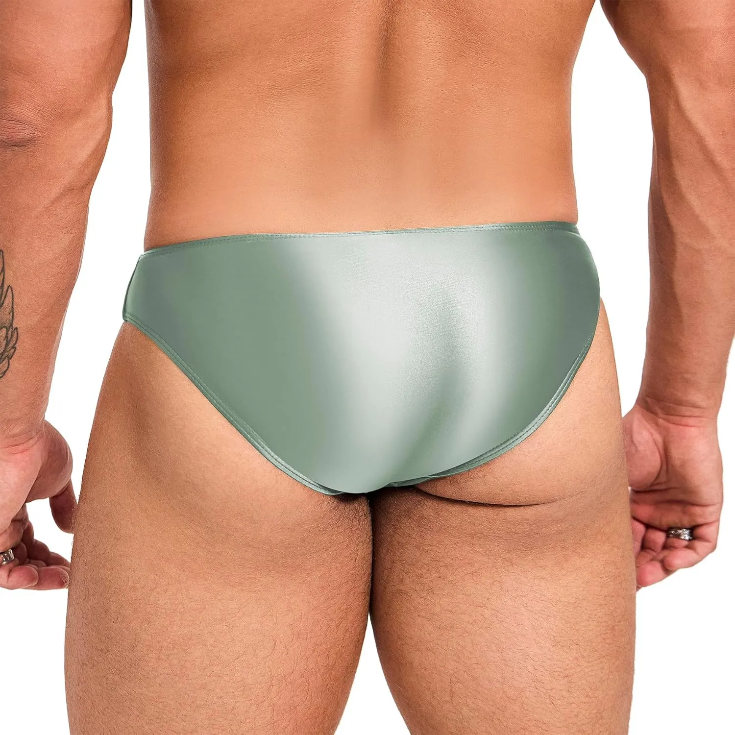 Oceanus Range of Spandex Color-Blocked Ultra-Low-Rise Swim Briefs(522)