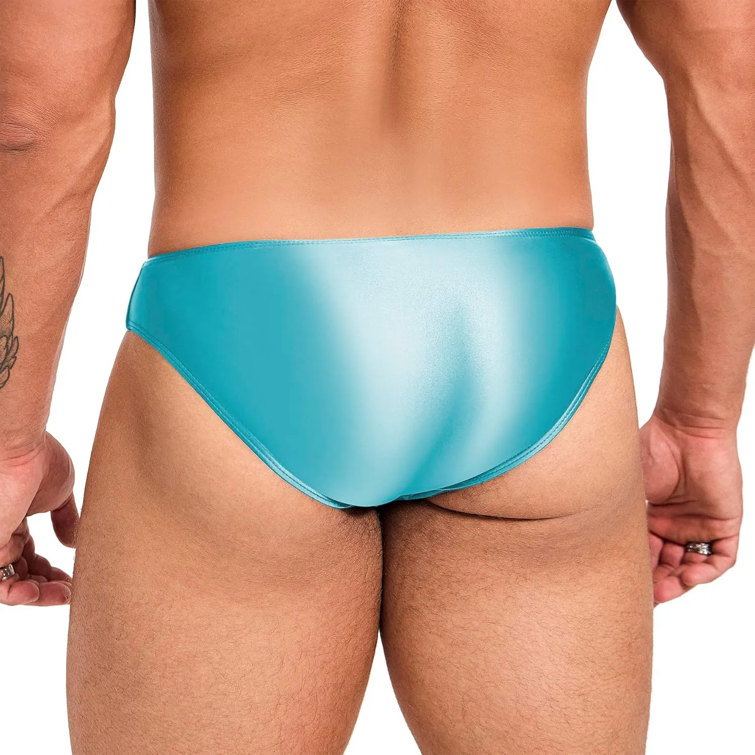 Oceanus Range of Spandex Color-Blocked Ultra-Low-Rise Swim Briefs(522)