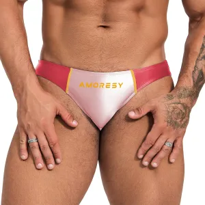 Oceanus Range of Spandex Color-Blocked Ultra-Low-Rise Swim Briefs(522)