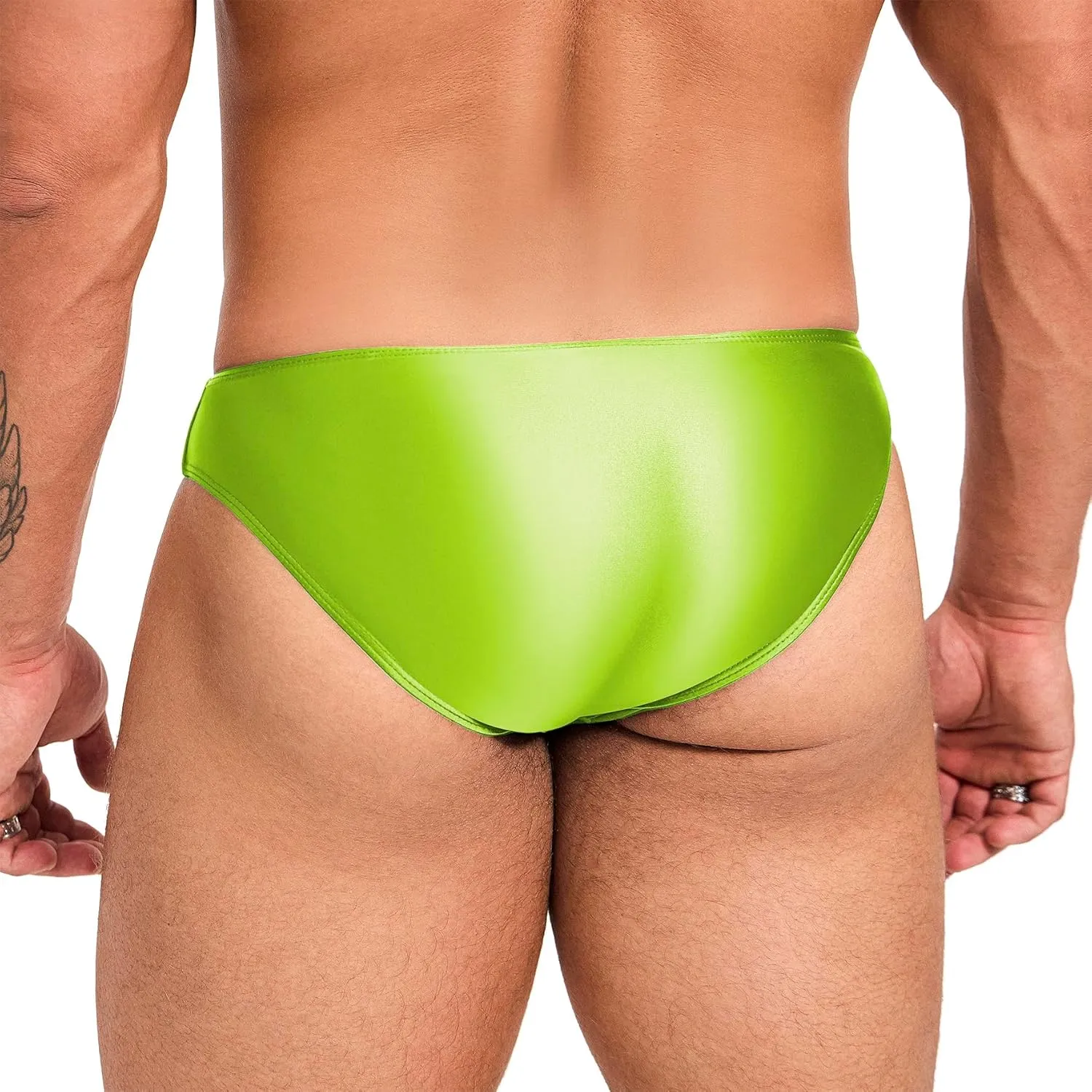Oceanus Range of Spandex Color-Blocked Ultra-Low-Rise Swim Briefs(522)