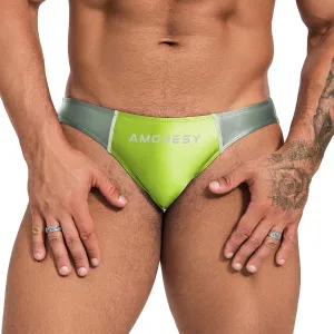 Oceanus Range of Spandex Color-Blocked Ultra-Low-Rise Swim Briefs(522)