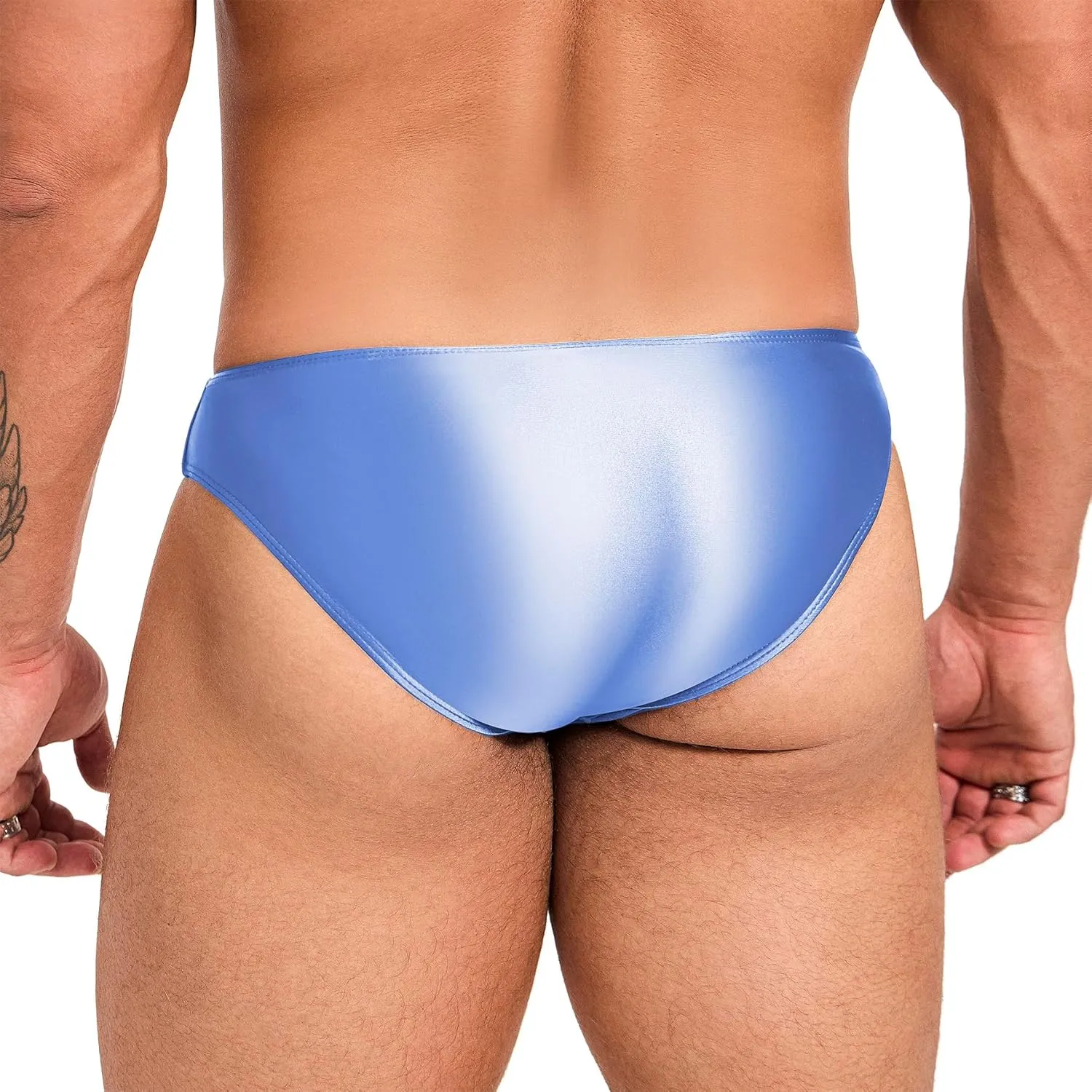 Oceanus Range of Spandex Color-Blocked Ultra-Low-Rise Swim Briefs(522)