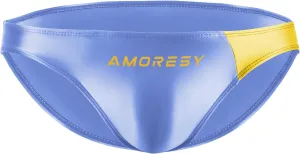 Oceanus Series Color-Blocked Swimming Trunks Spandex Triangle Sexy Fashion Vacation Navy Style Beach spa（511）