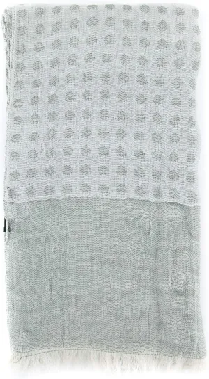 Olive Green Polka Dot Cotton Blend Scarf