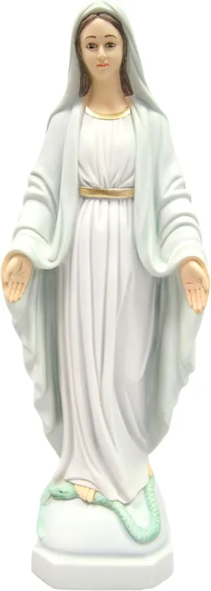 Our Lady of Grace Italian Statue Sculpture Figurine Made in Italy Indoor Outdoor Garden 16 Inch