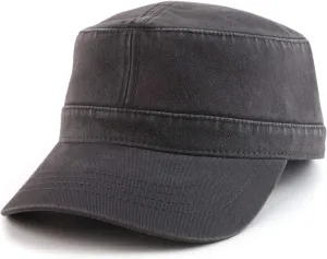 Oversized Big 2XL Flat Top Army Style Cotton Military Cap