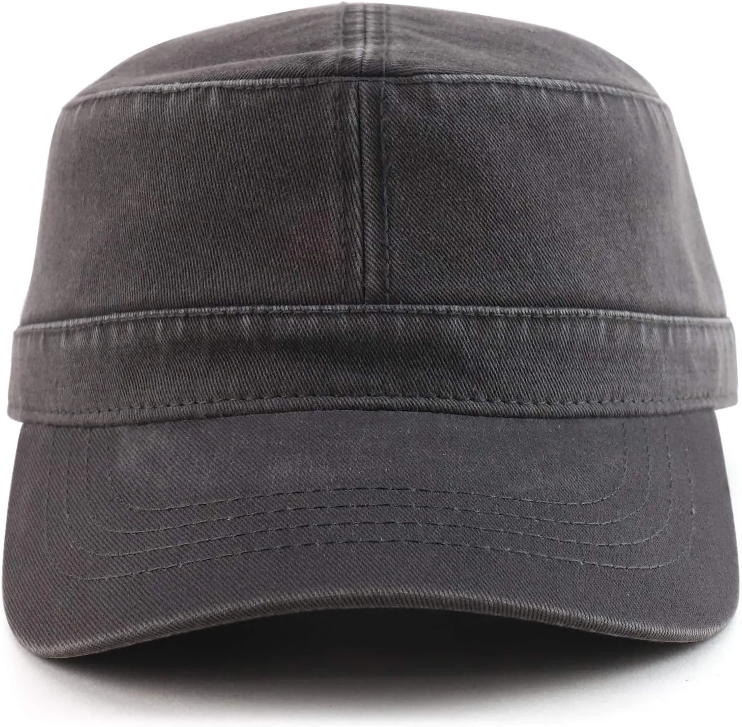 Oversized Big 2XL Flat Top Army Style Cotton Military Cap