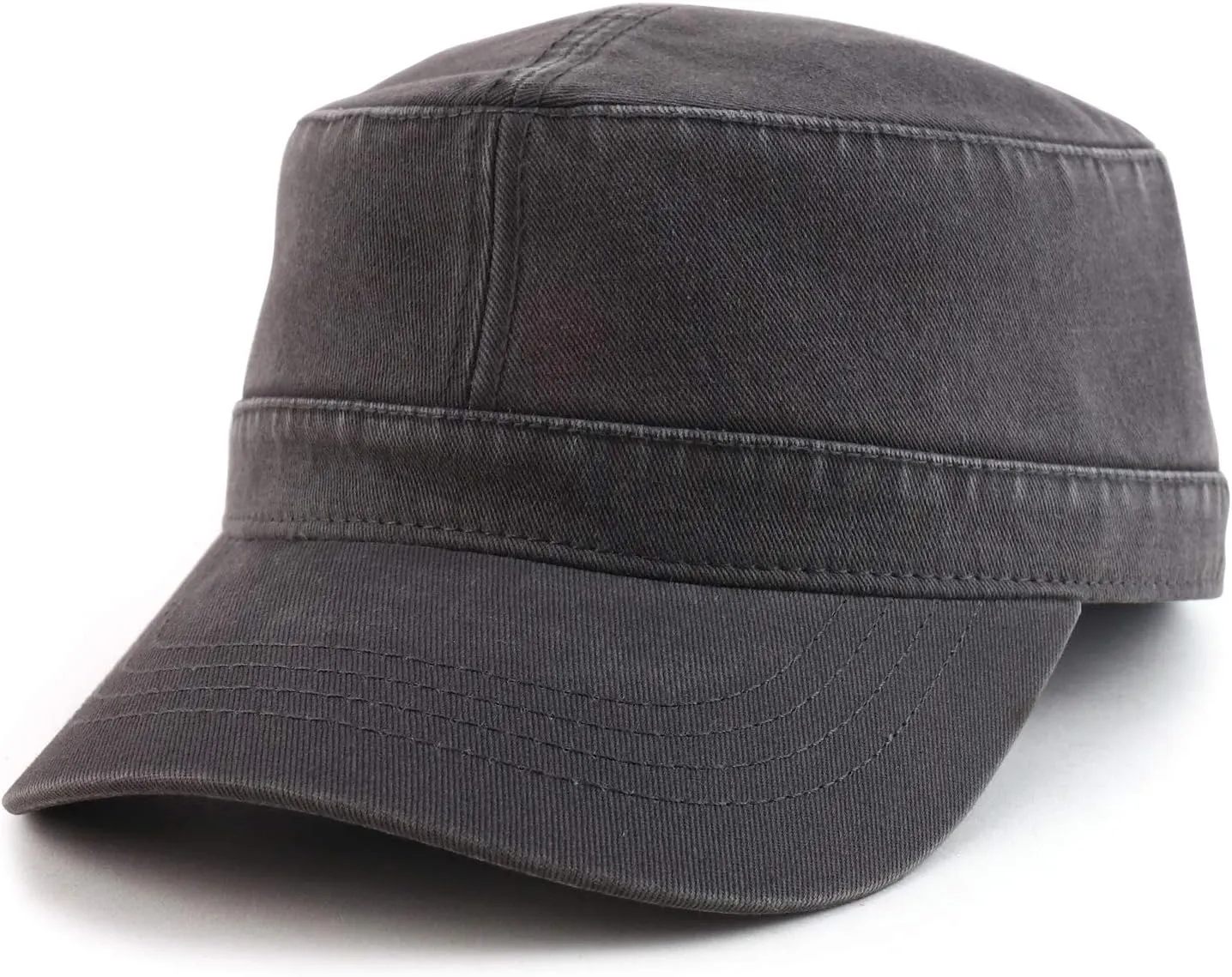 Oversized Big 2XL Flat Top Army Style Cotton Military Cap