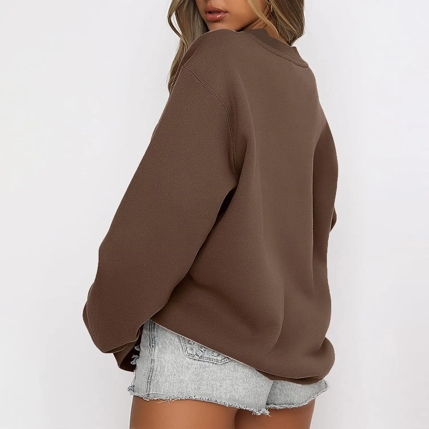 Oversized Crewneck Sweatshirt For Women 2024 Casual Long Sleeve Loose Pullover Tops Fall Fashion Hoodie Outfits