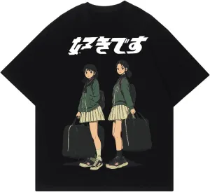 Oversized Graphic Tees Men Vintage Y2K Print Shirts Streetwear Unisex Harajuku T-Shirts