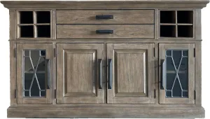 Parker House Sundance Dining 66x19 Wood Buffet Server in Sandstone Brown