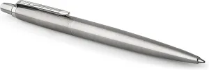 Parker Jotter Ballpoint Pen Stainless Steel with Chrome Trim Medium Point Blue Ink Ideal Office Supplies Gift Box