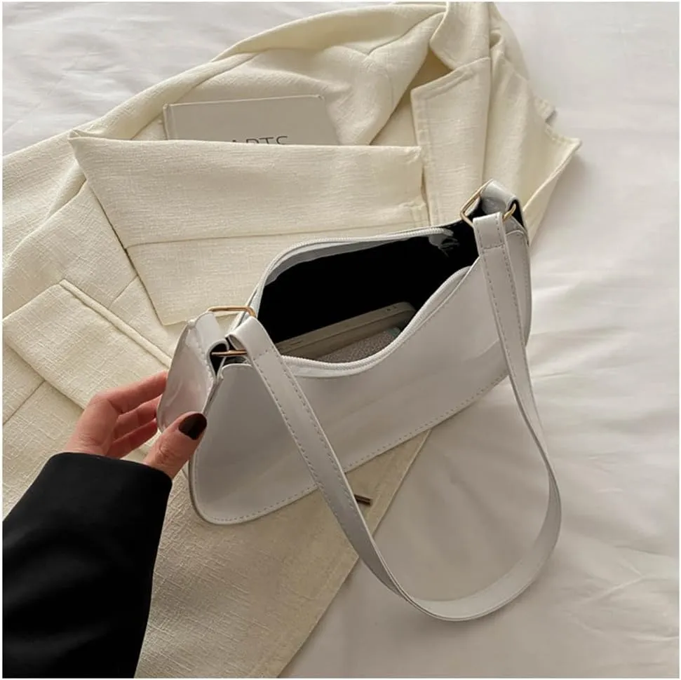 Patent Leather Clutch Purse Shiny Evening Handbags for Women Armpit Shoulder Bag MINI Hobos