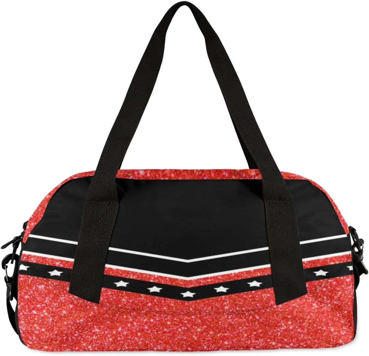 Personalized Cheer Bag with Name Custom Sport Duffel Bag for Girls Cheerleader Bags Overnight Weekender Bags Carry On Travel Bag, Glitter Pink