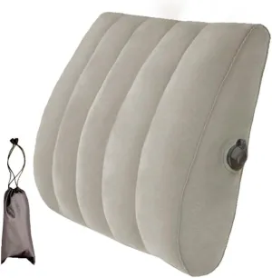 Pillow inflable Support Inflatable Lumbar Support Pillow Portable Back Cushion for Car Seat Office Chair Adjustable Chair Back Pillow with Storage Bag for Men and Women Lower Back 40 * 35 * 12CM