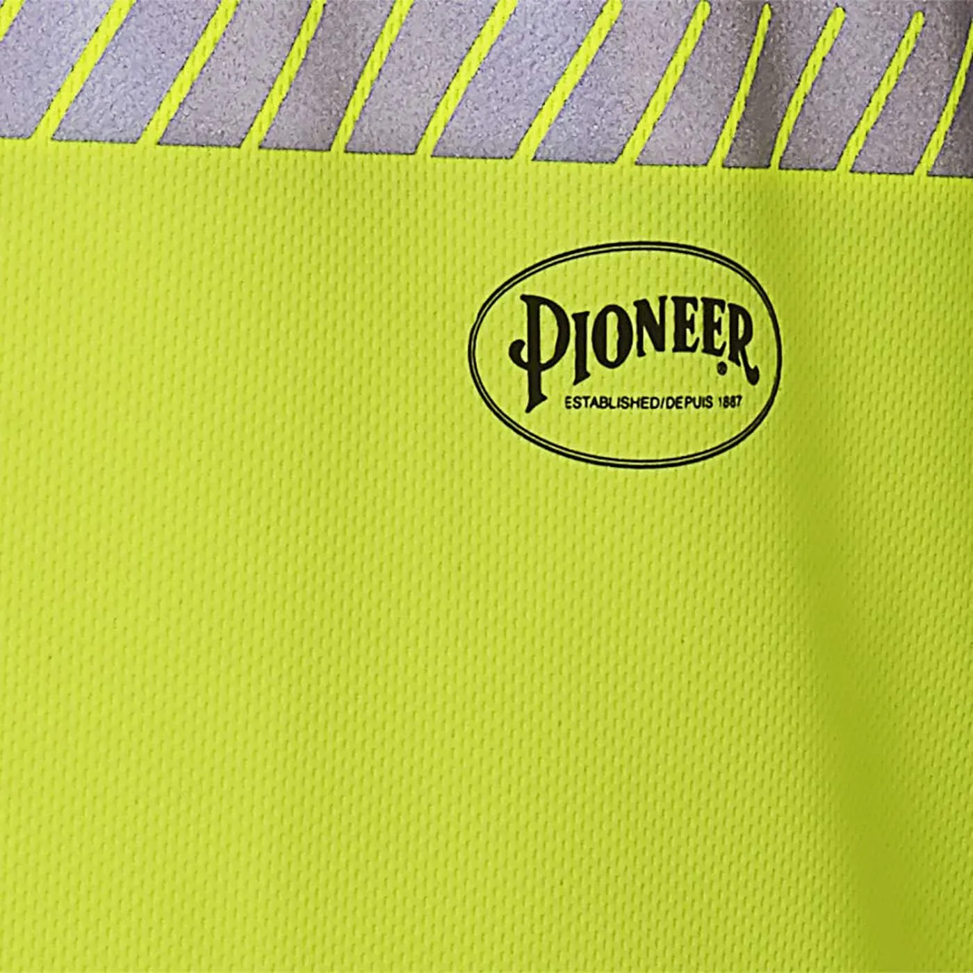 Pioneer Hi Vis Safety T-Shirt for Men - Lightweight Cool Pass Fabric - UPF 50  Sun Protection - Reflective Tape - Yellow/Green