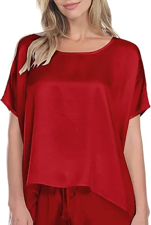 PJ Harlow Roxxy Satin Lounge Top