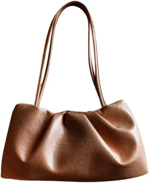 Pleated Shoulder Bags Small Bag for Women Underarm Bag Ladies Handbags PU Purse