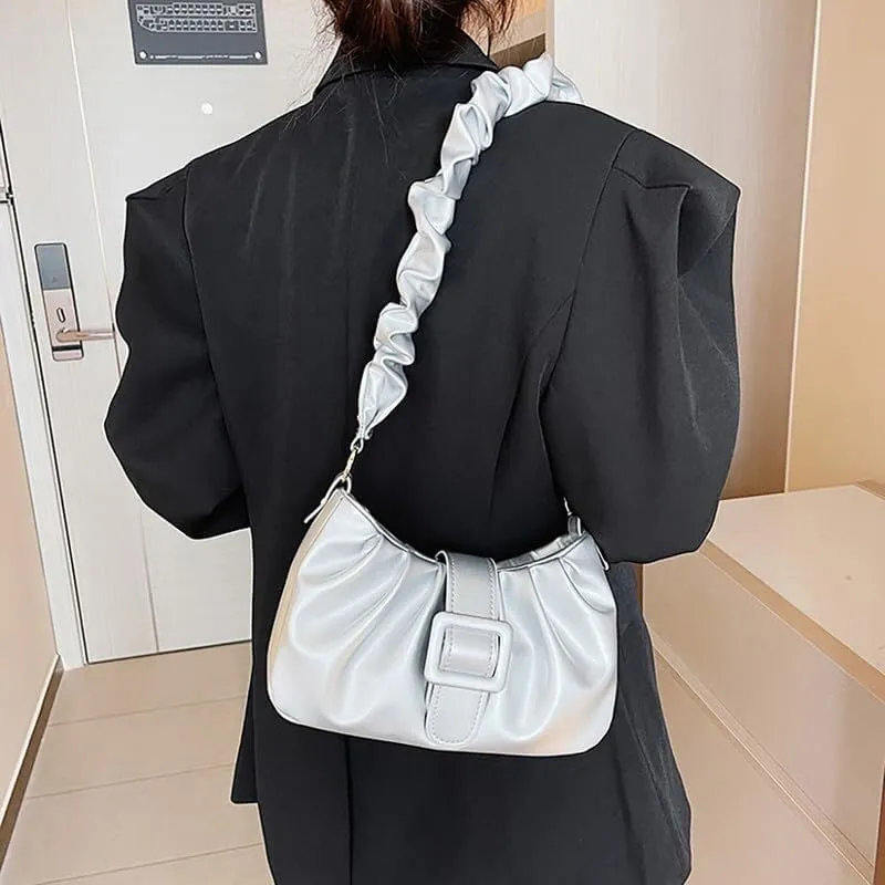 Pleated Underarm Shoulder Bags Women's Personalized Handbag Purses Fashion Cloud