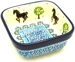 Polish Pottery Ramekin - Square - Mackintosh