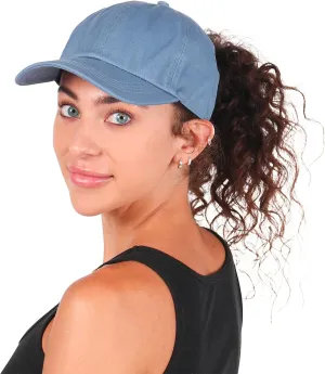 Ponyflo Satin-Lined Ponytail Cap - Designed for Women with Curly Hair, Ponytail Hats for Women, Curly Hair Baseball Cap