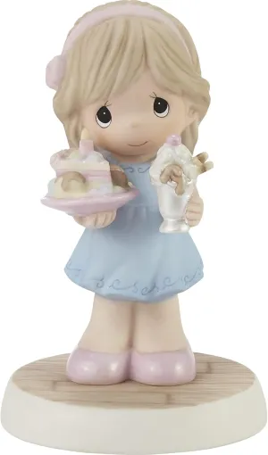 Precious Moments 213009 Hoping Your Birthday is Extra Sweet Bisque Porcelain Figurine