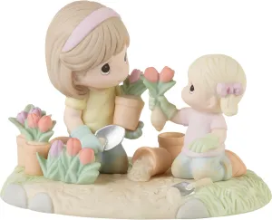 Precious Moments 223010 A Mother’s Love Makes A Garden Grow Bisque Porcelain Girl Figurine