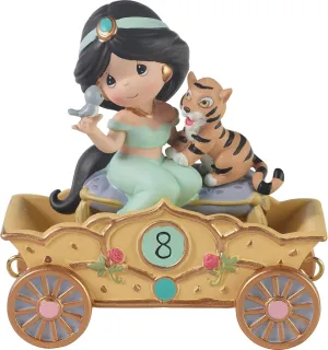 Precious Moments Disney Jasmine Birthday Figurine – Disney Birthday Parade Age 8 – Aladdin Princess Collectible Resin Figurine