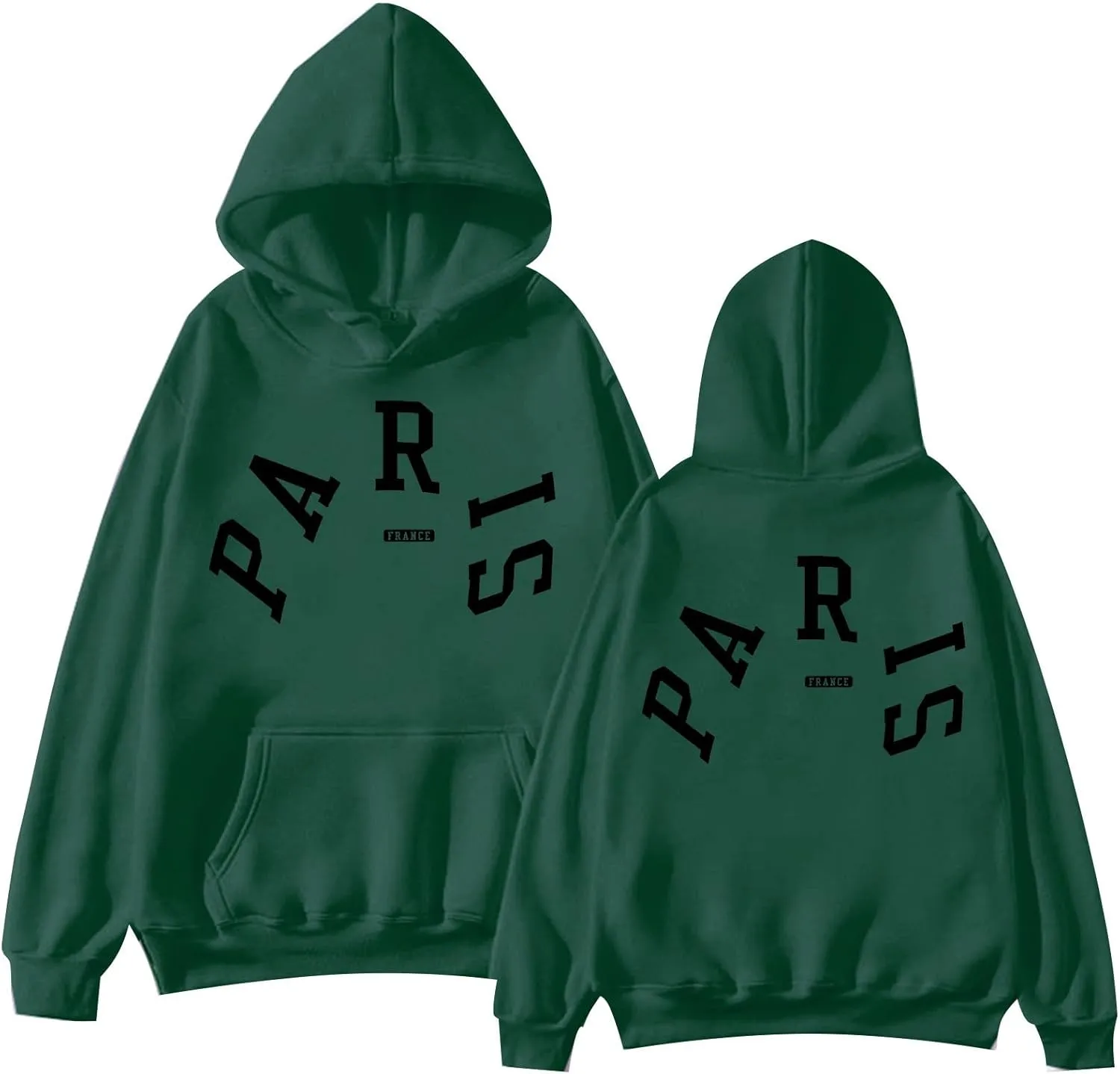Preppy Pink Palm Puff Hoodie Y2K Teen Girls Clothing 2024Graphic Sweatshirtfor Women2024 Fall Fashion