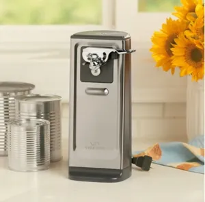 Princess House, Vida Sana Electric Can Opener with One-Touch Operation - Stable, Easy-to-Clean, Cold Storage Compartment, and Cord Storage - Opens Cans up to 35 oz