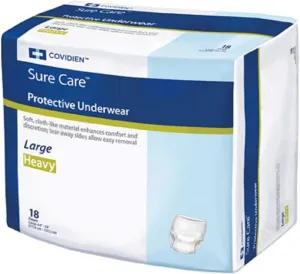 Protective Underwear, Large, Heavy Absorbency Pull On, 1615, 18 Count (Pack of 4)