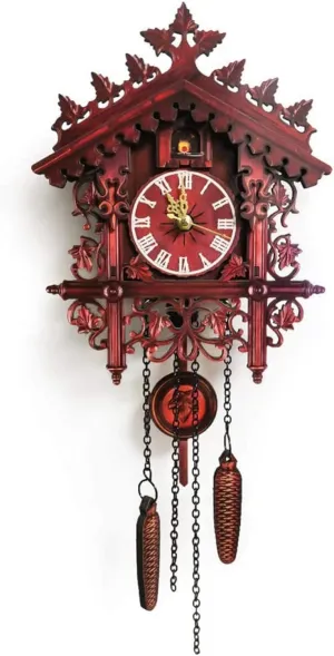 qiuqiu Cuckoo/Coo-Coo Clock Black Forest, for Living Room, Children's Bedroom, Kitchen, Office, Home Decor Decoration